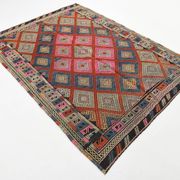 5x7 Pink & Blue Handmade Kilim Rug, 167x226Cm