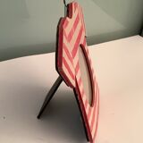 Wooden frame photo Vintage 80s striped for children's room