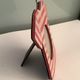 Wooden frame photo Vintage 80s striped for children's room