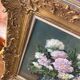 Large painting by Victor Zolnierowicz, peonies, oil on canvas, frame year