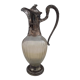 Glass and silver metal ewer