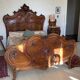 Superb Louis XV Provençal bed in richly carved and engraved walnut.