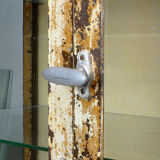 Vintage Steel And Glass Medical Cabinet, 1930's