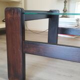 Table basse bois et verre