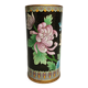 Vase Roll , beautiful enamels Cloisonnés , China Asia . flowers , blue background