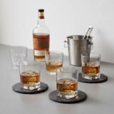 Set of 6 Luminarc Quadrille whisky glasses - Brand new condition