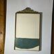Old photo frame in golden brass floral decoration and small knot 18th With glass
