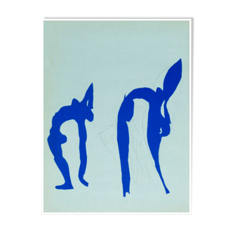 Lithographie Henri Matisse Acrobates papiers découpés 1958