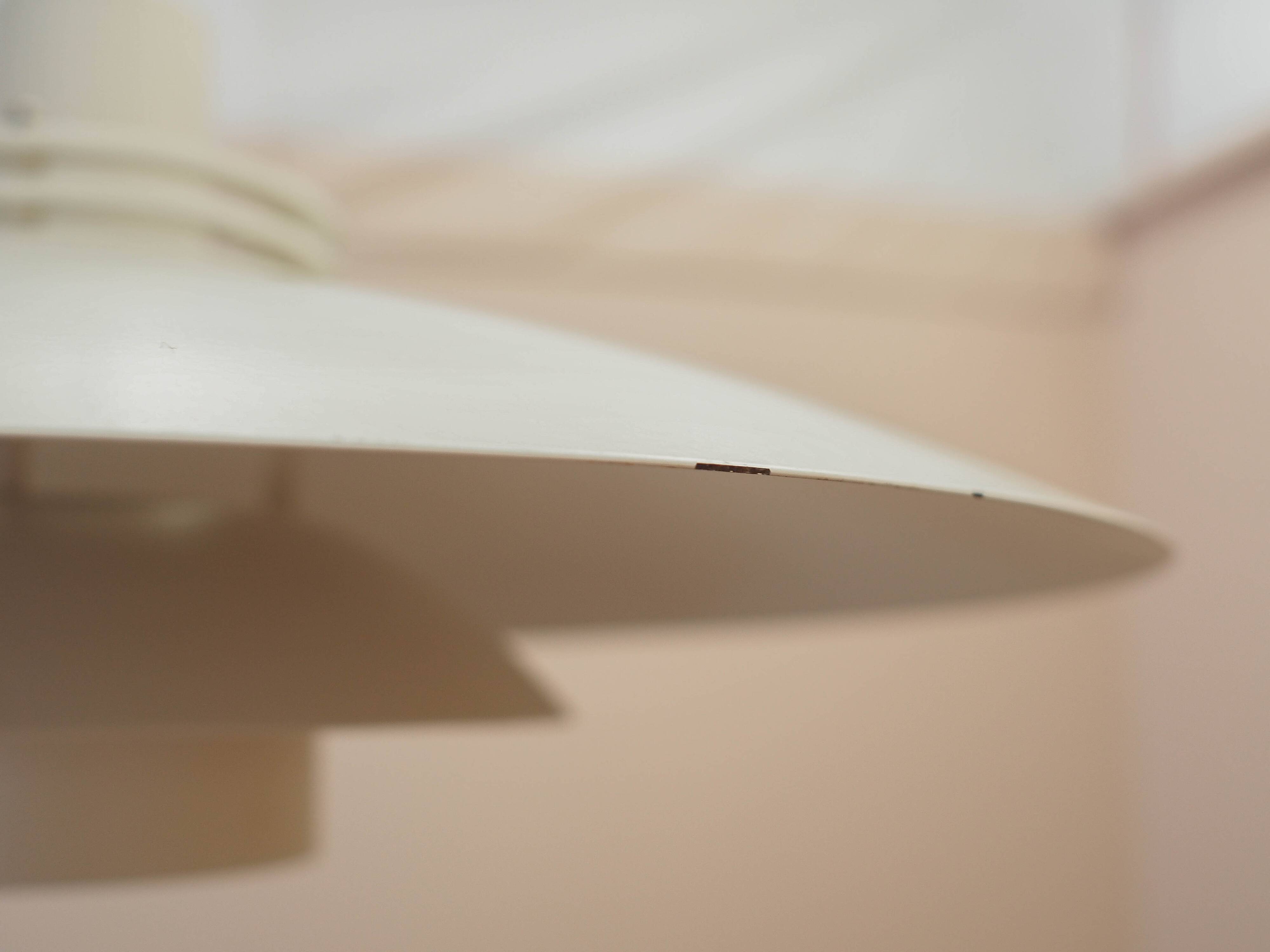 Lyfa pendant lamp from the 1970s, white metal shade, Denmark