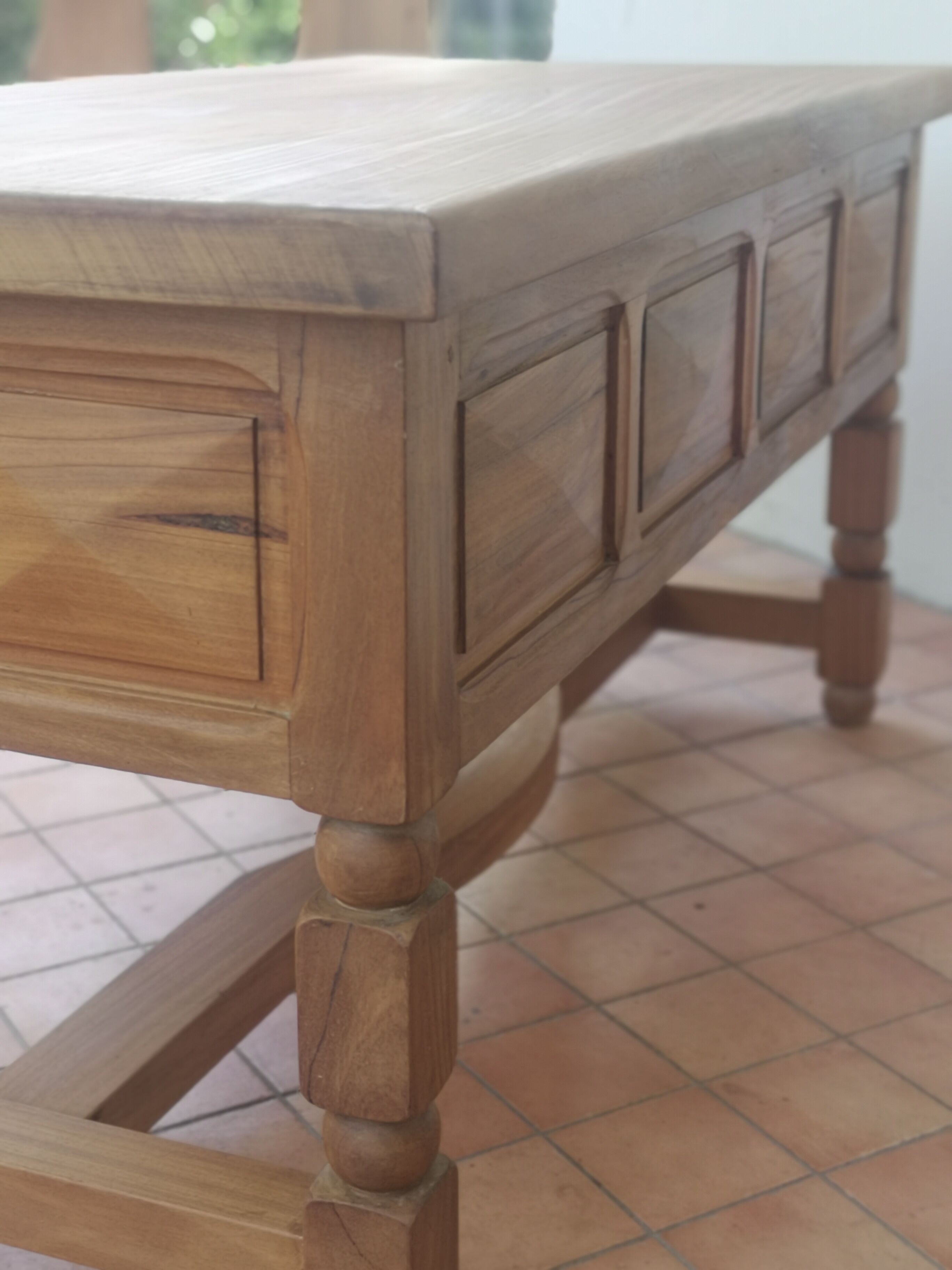 Brutalist minister's office in exotic wood