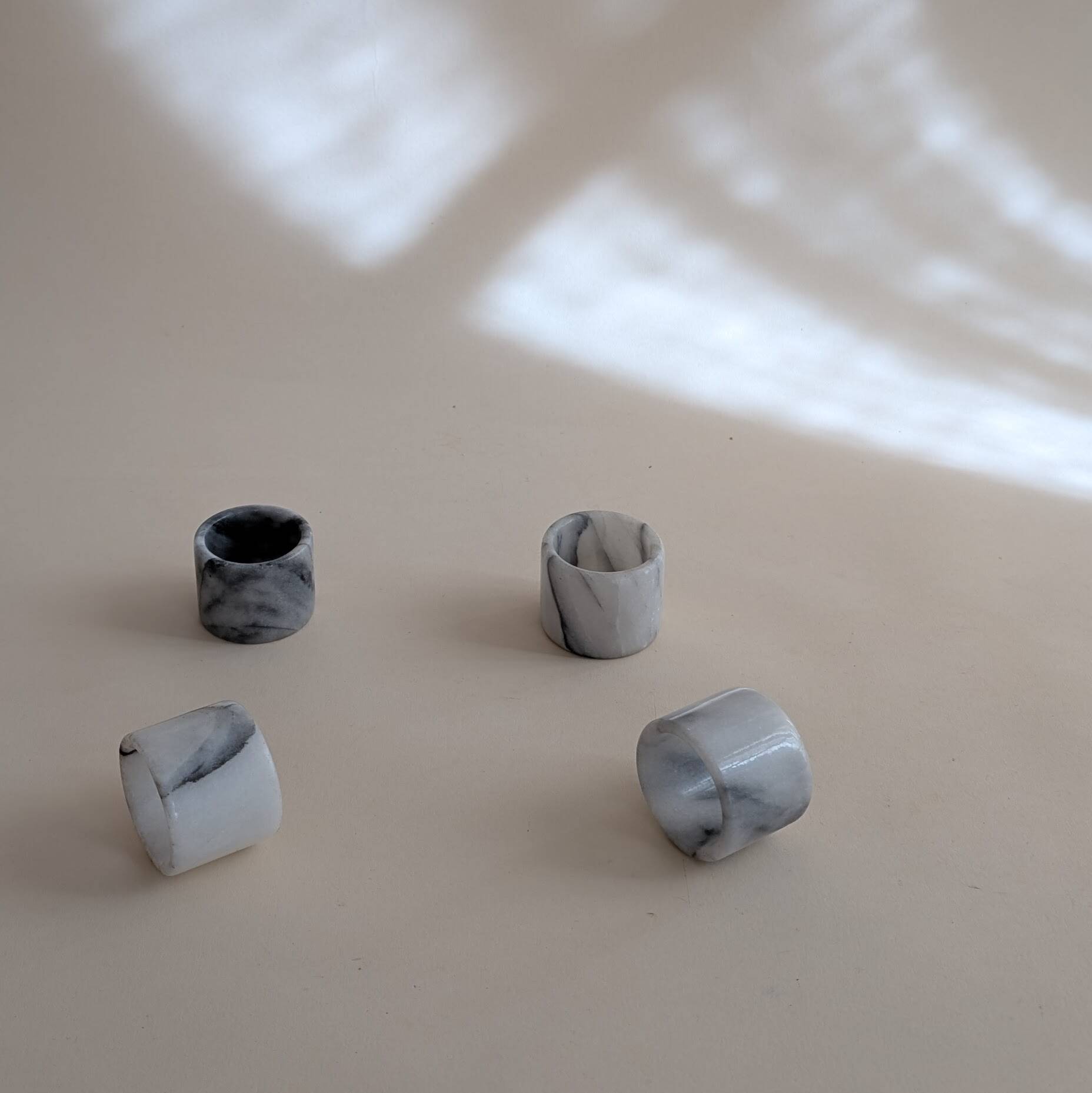 Stone napkin rings