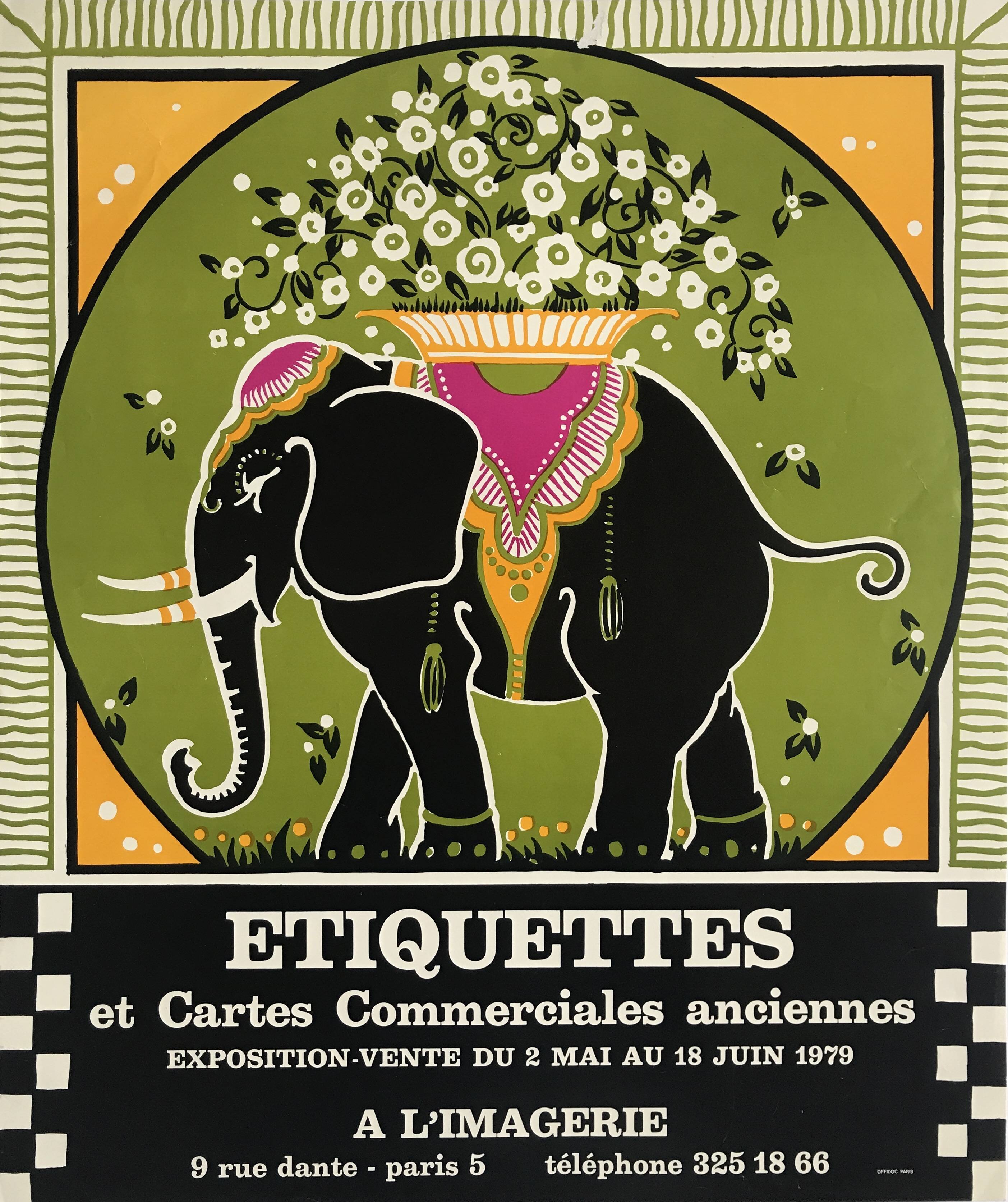 Original poster Old labels and postcards / A L'Imagerie, 1979