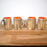 4 mugs Madeleine Jolly 1960