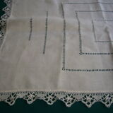 The linen thread and old lace tablecloth