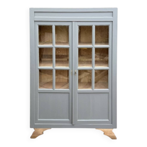 Armoire parisienne vitrée - grise