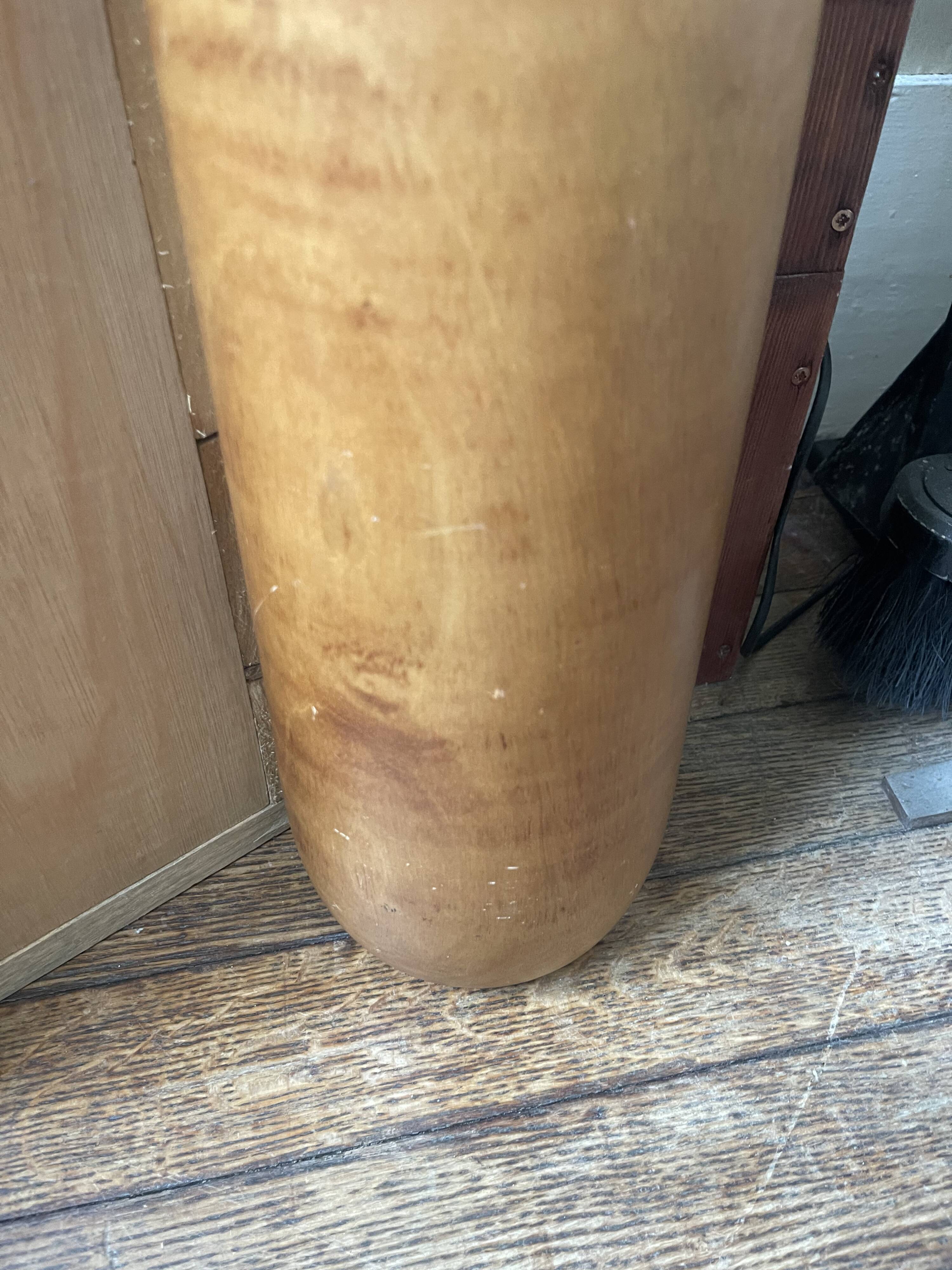 Large vase made of exotic wood