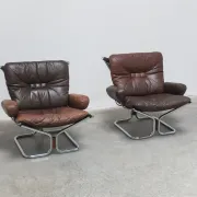 Pair of lounge chairs by Harald Relling for Westnofa, 1970s