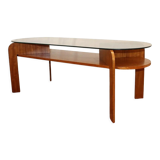 Vintage glass coffee table from czechoslovakia, 1980s