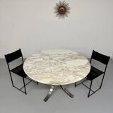 Round marble table T69 design Osvaldo Borsani for Tecno year 70