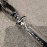 Leg of lamb handle, silver-plated metal handle, Christofle Marly silversmith, 21.6cm