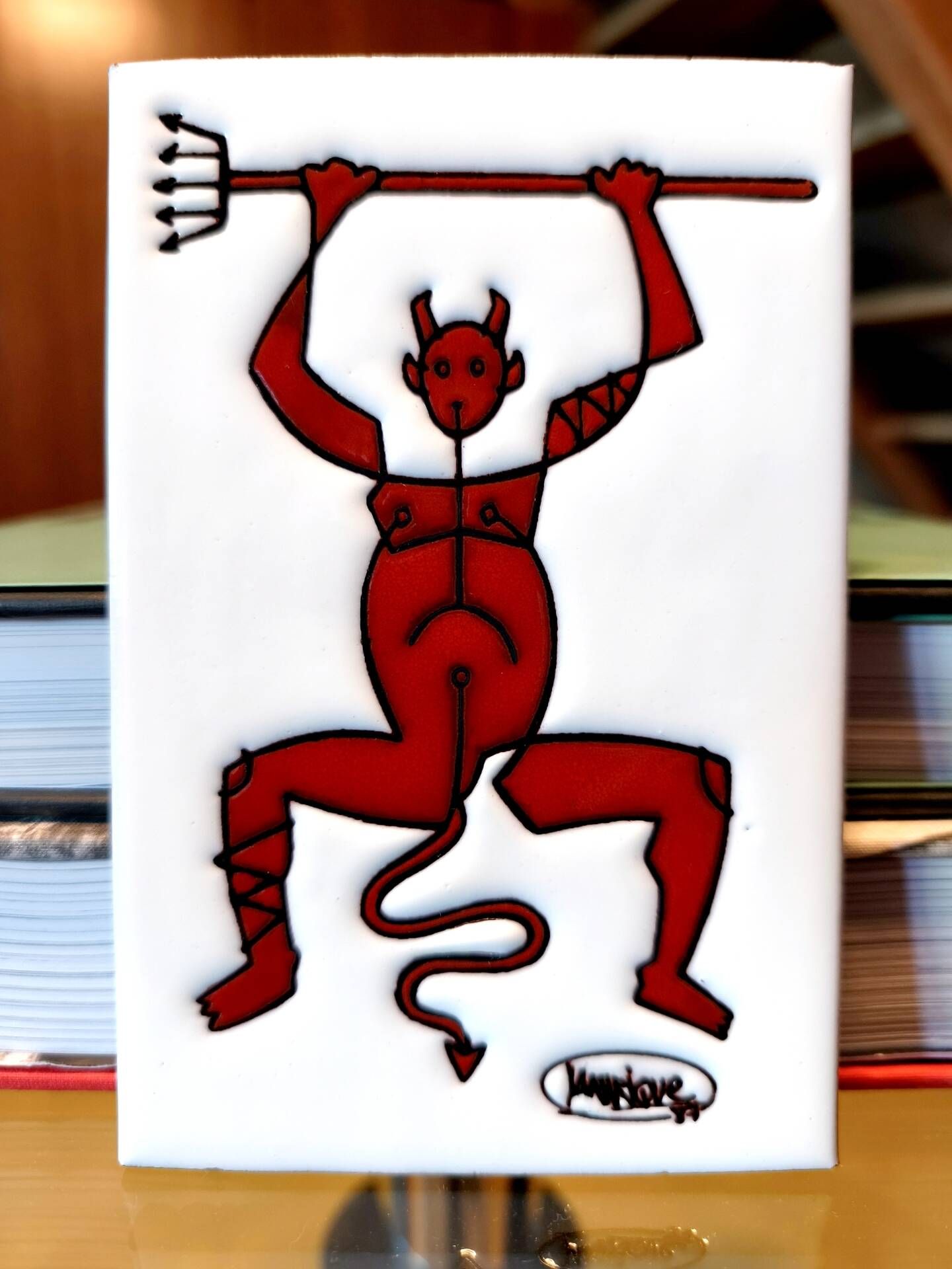 Ceramic tile 1987 — The Devil of Timanfaya by César Manrique