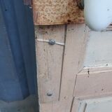 Old fir glass door