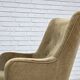 1970s, Danish highback armchair, light green furniture velour.