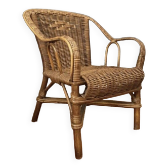 Rattan children's armchair