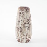 Beige ceramic vase, German design, 1960s, made in West Germany