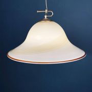 Beige Murano glass pendant light by De Majo, Italy, 1970s.