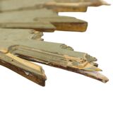 Large Wooden Sun Mirror Sunburst Deknudt Gold Leaf 70cm