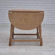1970s, Danish foldable side table, solid oak wood, original condition.