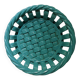 Woven ceramic fruit bowl from the 1950s