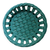 Woven ceramic fruit bowl from the 1950s