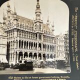 Old photography stereo, stereograph, luxury albumine 1903 Maison du Roi, Belgium