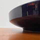 Dark blue pottery bowl from West Germany from the mid-century, 1960s.