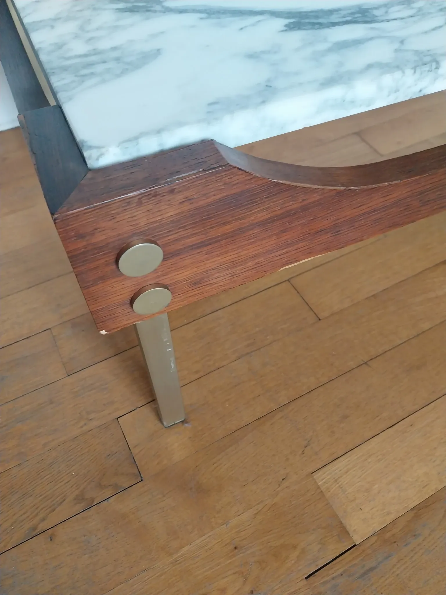 rosewood marble coffee table