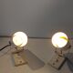 Pair of modernist wall lamps Lita model 0234 white Vintage.