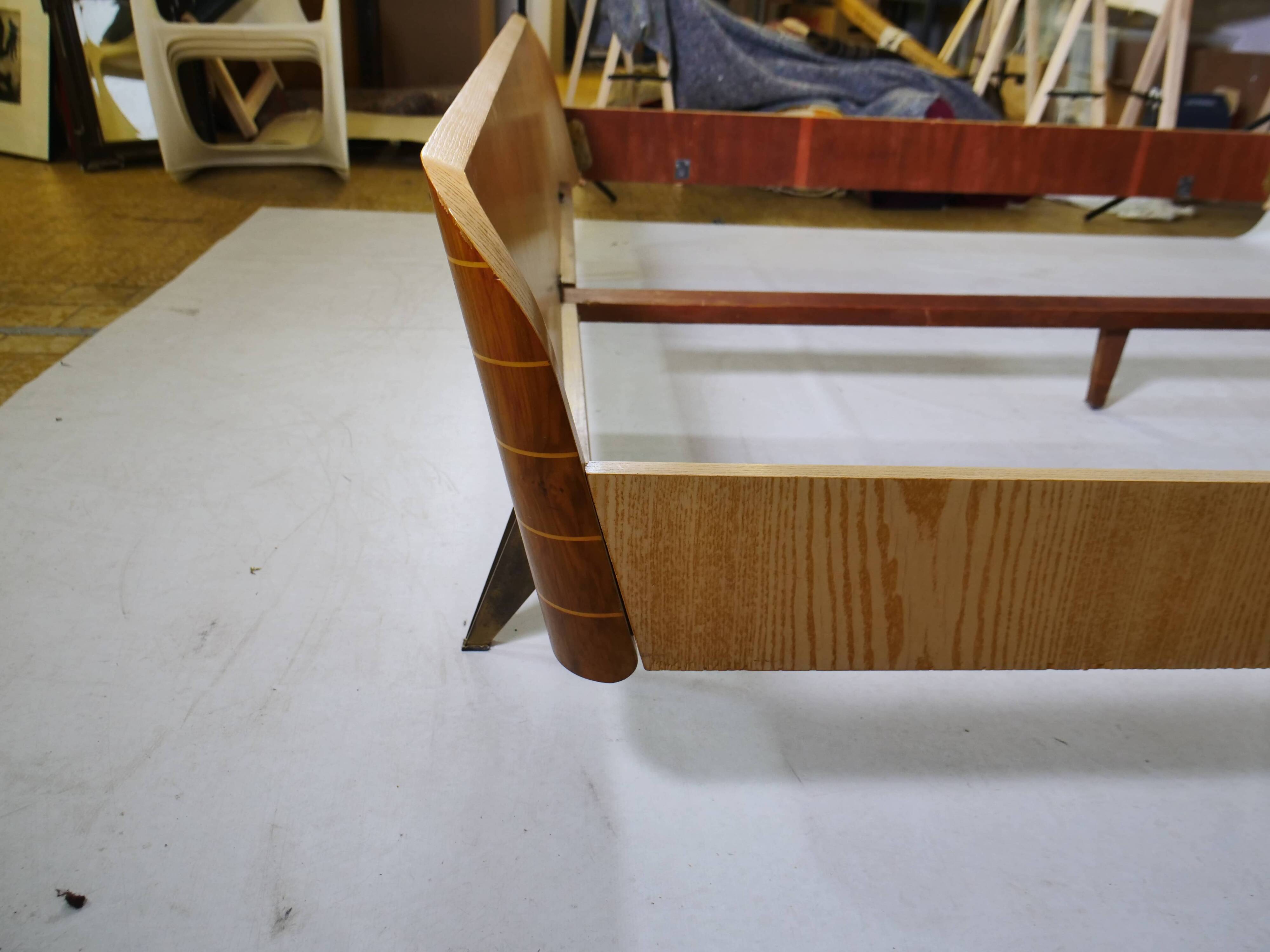 Vintage design double bed, 50s 60s