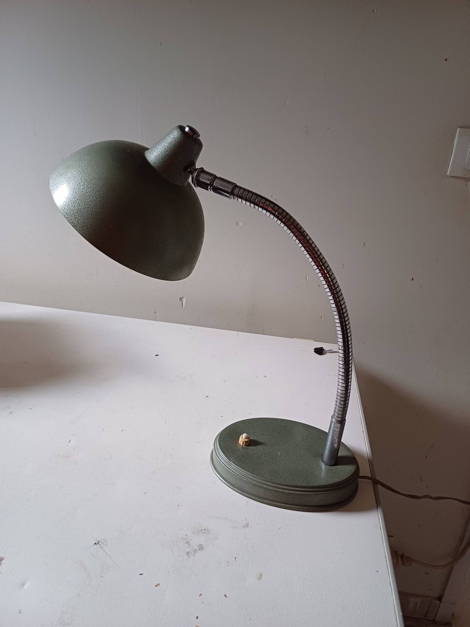 Lampe des Années 60 Métalisé Vert