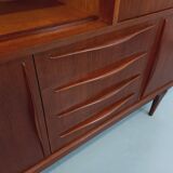 Vintage Scandinavian high sideboard in teak from the 50s and 60s