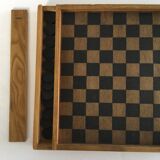 Old wooden toy, Checkers and Goose game 1950s