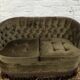 Vintage toad sofa from the 50s-60s in green velvet
