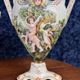 Capodimonte: Triptych Garniture with Cherubs in Porcelain