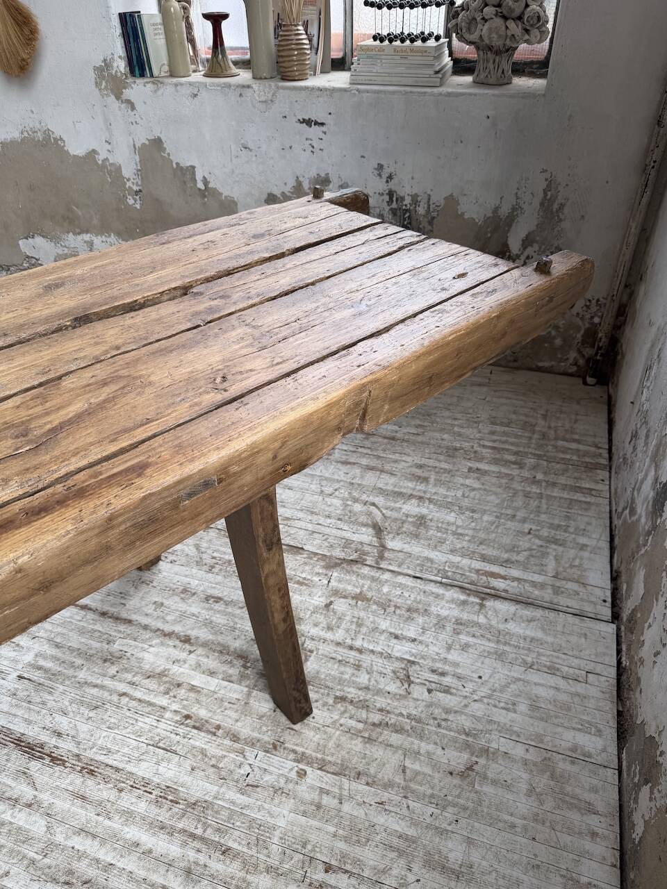 Brutalist popular art table XXL 3.5m/4m pine and oak