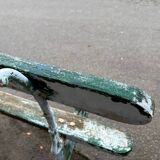 Old wooden and cast iron garden bench 2 m long – original patina