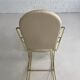 60s rocking chair in brass and ecru faux leather