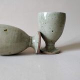2 cups or mazagrans sandstone Jacques Migeon La Borne 60s