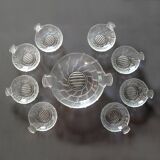Art Deco glass dessert service