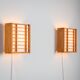 Paire de lampes murales en pin produites par Alda Sweden